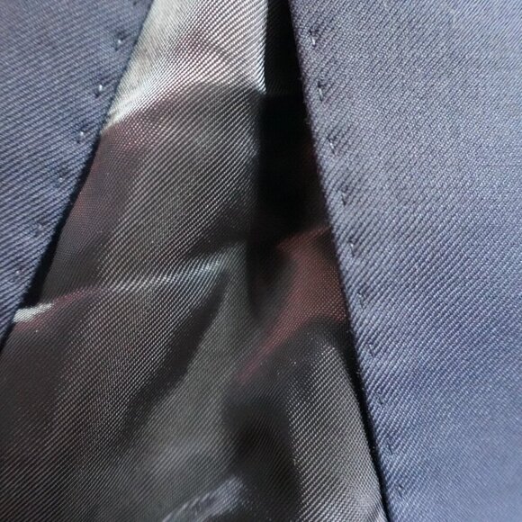 Pini Parma Suit 41R Pants 34 x 32 Blue Solid Wool Unstructured - Picture 6 of 16